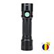 Confezione doppia torcia in alluminio PNI Adventure F200 con LED, batteria da 4000 mAh e bandierina adesiva inclusa.