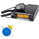 Kit per stazione radio amatoriale PNI Jopix AT-5555N II, con ricetrasmettitori AM, FM, SSB e blocchetto di adesivi blu inclusi.