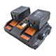 Kit caricabatterie doppio PNI DCH250, include 2 batterie da 18 V 5 Ah