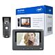 Videocitofono PNI DF930 con 1 monitor, schermo LCD da 7 pollici, 800x480, uscita elettromagnetica Yala, nero