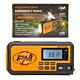 Radio portatile PNI DYN300, con dinamo, carica solare, torcia elettrica, powerbank 4000 mAh, SOS, arancione
