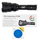 Pacchetto torcia LED PNI Adventure F300 in 3 colori: bianco, rosso, verde, massimo 10W, IPX6 con blu adesivo inclusi