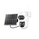Telecamera di videosorveglianza IP974S GSM 4G AOV, PTZ, doppia lente 2MP + 2MP, pannello solare da 8W, batteria a blocco da 7800mAh.