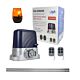 Il kit di automazione per cancelli PNI AP800D include motore a cremagliera da 4 m, fotocellule, telecomando, lampada, 230 V sviluppa 1100 N e 8