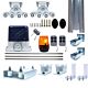 Kit completo per l'automazione di cancelli autoportanti PNI AP800D, motore, ruote, fotocellule, telecomando, lampada, 6 metri di cremagliera,