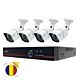 Kit di videosorveglianza DVR da 5MP PNI House PTZ1500 - 4 telecamere e pacchetto Sticky Pad Flag