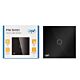 Interruttore semplice con touch PNI SH121, in vetro, nero, con indicatore LED, 10A 200W