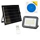 Kit riflettore LED PNI GreenHouse WS50 PRO da 50W con pannello solare da 6W e cuscinetto adesivo blu incluso.