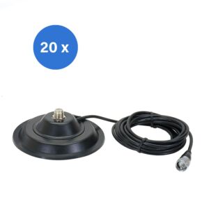 La scatola con base magnetica da 20 pezzi PNI 145/PL 145mm contiene un cavo da 4m e una spina PL259