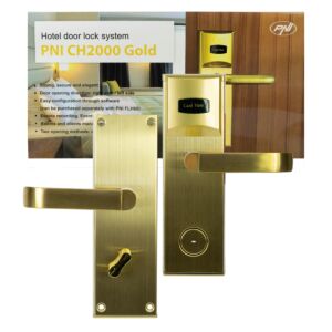 Controllo accessi hotel Yala PNI CH2000R Gold con lettore di schede di apertura sul lato destro