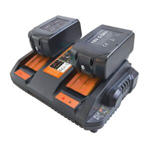 Kit caricabatterie doppio PNI DCH250, include 2 batterie da 18 V 5 Ah