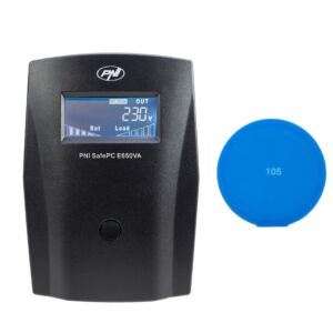 UPS PNI SafePC E650VA, potenza 390W