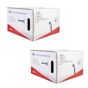 Confezione da 2 rotoli da 305 m di cavo FTP CAT6 PNI F06