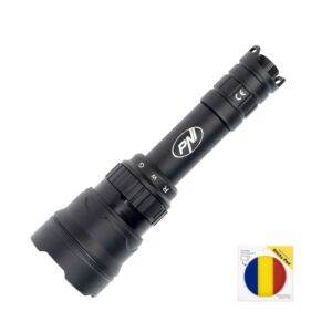 Pacchetto torcia LED PNI Adventure F300 in 3 colori: bianco, rosso, verde, max. 10W, IPX6 + bandiera Sticky Pad