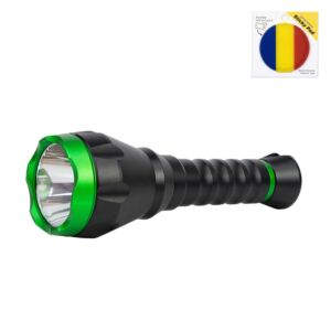 Torcia in alluminio PNI Adventure F750 Green Light con bandierina adesiva inclusa.