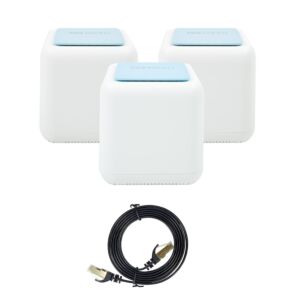 Pacchetto sistema mesh Wi-Fi Gigabit PNI GB1200 e cavo di rete piatto CAT7 S/STP 1bc PNI U7015B da 1,5 m