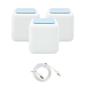 Pacchetto sistema mesh Wi-Fi Gigabit PNI GB1200 e cavo di rete piatto CAT8 S/STP 1bc PNI U8015W da 1,5 m