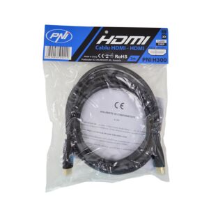 Cavo HDMI PNI H300 1.4V ad alta velocità, plug-in, Ethernet, placcato in oro, 3m