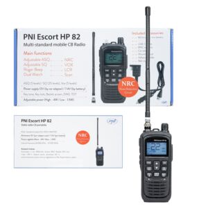 Stazione radio CB portatile PNI Escort HP 82 senza caricabatterie, multi standard, 4W, 12V, AM-FM, NRC, Dual Watch, Roger Beep,
