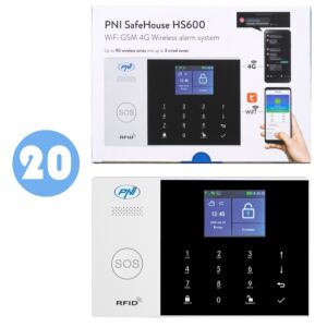 Scatola con 20 pezzi di sistema di allarme wireless PNI