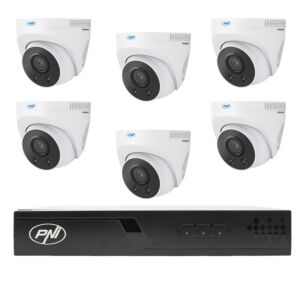 Pacchetto videosorveglianza con 6 telecamere e cavi da 20 metri inclusi
