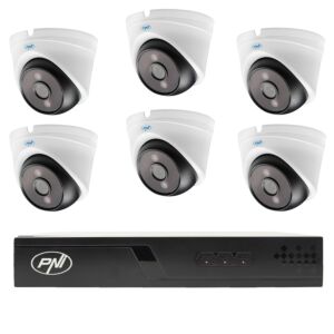 Pacchetto videosorveglianza con 6 telecamere e cavi da 20 metri inclusi