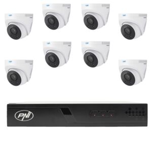 Pacchetto videosorveglianza con 8 telecamere e cavi da 20 metri inclusi