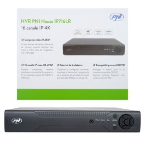 PNR House IP716LR NVR, 16 canali IP 4K, H.265