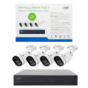 Kit di videosorveglianza POE PNI House IPMAX POE 5