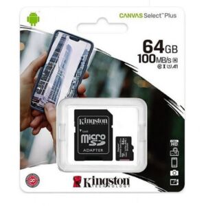 Scheda di memoria MicroSD Canvas Select Plus, 64 GB, 100 MB / s, con adattatore