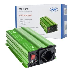 Inverter di tensione PNI L300 alimentazione 12V uscita 230V 300W