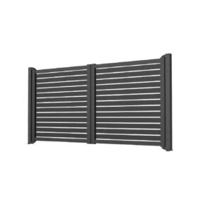 PNI MAB3000S set di portatole battente in alluminio con due lastre di altezza 1,5 m e 1,7 m