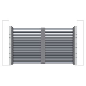 PNI MAB3000 set di portatoli battenti in alluminio con due lastre da 1,5 m e altezza 1,7 m