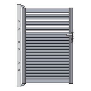 Cancello pedonale in alluminio PNI MAB900 Lunghezza 0,9 m e altezza 1,5 m