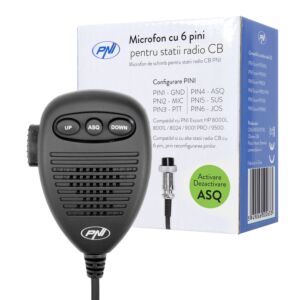 Microfono a 6 pin per stazioni radio HP 8000L / 8001L / 8024/9001 PRO / 9500/8900 PNI Escort
