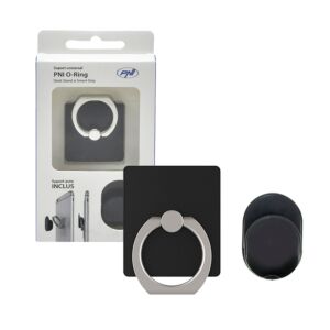 Supporto universale PNI O-Ring, supporto da tavolo e Smart Grip, nero, supporto automatico incluso