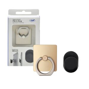 Supporto universale PNI O-Ring, supporto da tavolo e Smart Grip, champagne, supporto automatico incluso