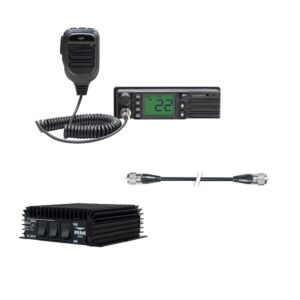 Stazione radio CB PNI Escort HP 9500 multistandard, ASQ, VOX + amplificatore RX-TX KL203P, AM-FM-SSB, 100W, 12V e cavo PN