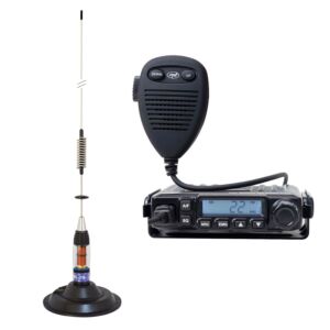 Pacchetto stazione radio CB PNI Escort HP 6500 PRO, ASQ, VOX, NRC con antenna CB PNI ML70 con magnete