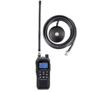 PNI Escort HP 92 Multi Standard 4W, 12-24V AM-FM Kit Radio CB portatile con base magnetica BNC