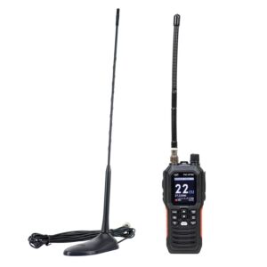 PNI Escort HP 102 stazione radio portatile multi-standard CB, 4W, 12V-24V, AM-FM con antenna PNI Extra 45 CB con magnete