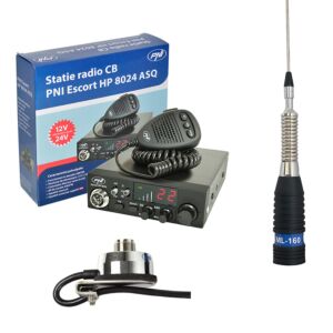 CBR CBI Station CBI ESCORT CB 8024 ASQ + CB PNI ML160 Antenna con supporto T941