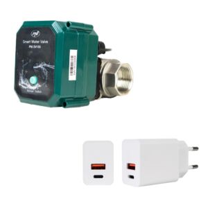 Valvola dell'acqua intelligente PNI SV180 e pacchetto di alimentazione PNI CHG300