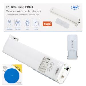 Kit motore intelligente per tende, tende WiFi PNI SafeHome PT923 con cuscinetto adesivo blu incluso