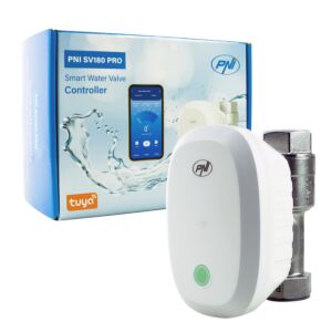 PNI SV180 PRO Valvola Acqua Intelligente, Connettività Wi-Fi, IP65, DN20, App Tuya 3/4, Compatibile Amazon Al