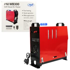 Sistema di riscaldamento stazionario per auto PNI WB300 Diesel 5kW 12V/24V, 230V, 10 livelli di potenza sirocou