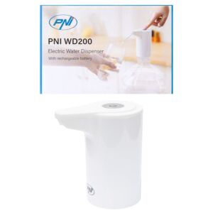Pompa elettrica per borraccia PNI WD200 ricarica USB-C, batteria da 800 mAh