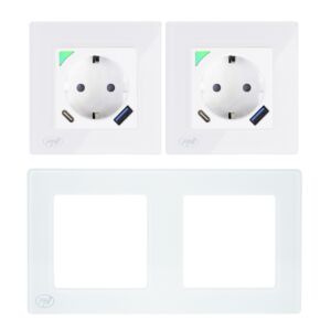 PNI SmartHome WP202 WiFi SmartHome WP202 WiFi Kit doppia presa con telaio da incasso controllo internet