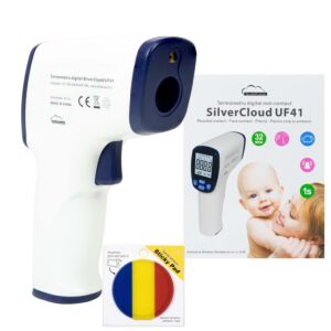 SilverCloud UF41 Pacchetto Termometro Digital Body & Surface con tampone per bandiera adesiva incluso