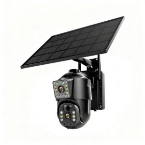 Telecamera di videosorveglianza IP976S GSM 4G AOV, PTZ, doppia lente 3MP + 3MP, pannello solare da 6,5 W, batteria a blocco da 8000 mAh, app Ca